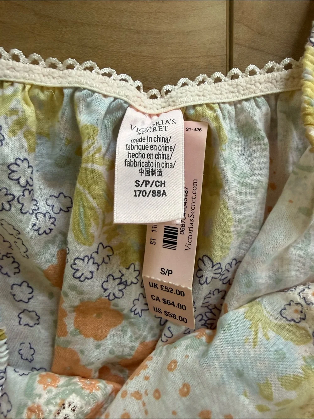 Victoria's Secret Pastel Floral Lace-Trim one piece romper nwt